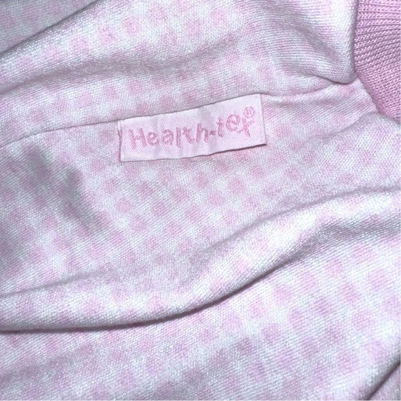 Vintage Healthtex Baby Bubble Romper – Pink Gingham, Eyelet Ruffle Sleeves - Picture 5 of 5
